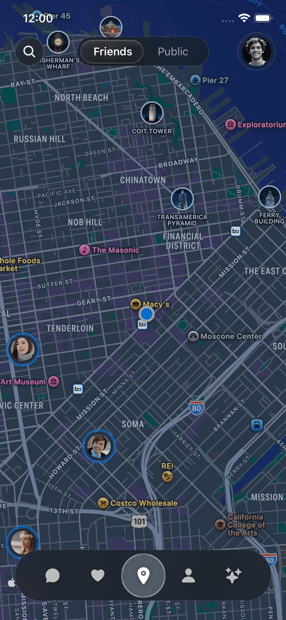 WYD app homepage screen